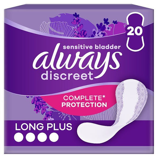 Always Discreet Incontinence Liners Long+ 20