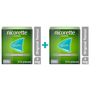 Nicorette 8 Week Bundle: 2 X Nicorette Original 4Mg Gum 210 Pieces