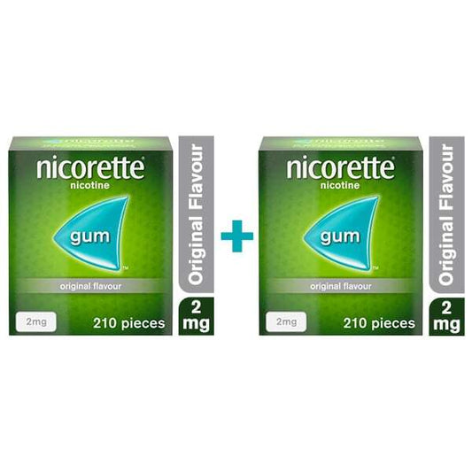 Nicorette 8 Week Bundle: 2 X Nicorette Original 2Mg Gum 210 Pieces (Stop Smoking Aid)