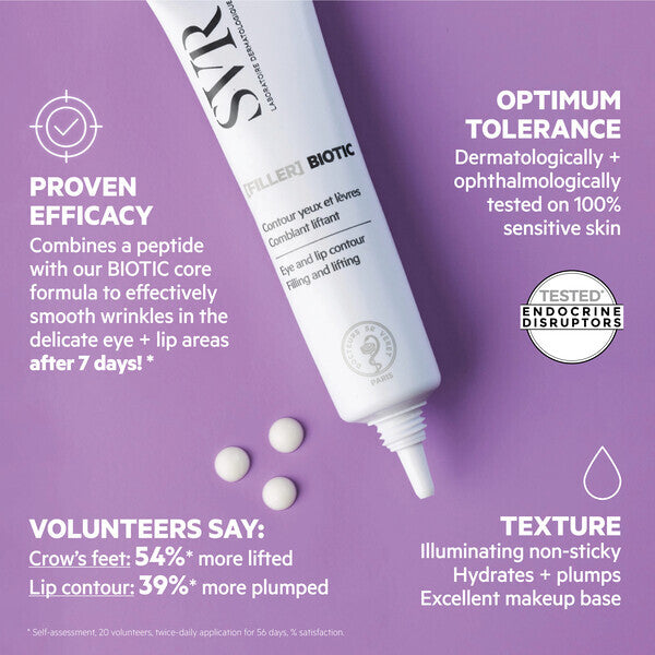 Svr Filler Biotic Regenerating Lifting Eye & Lip Cream, 15Ml