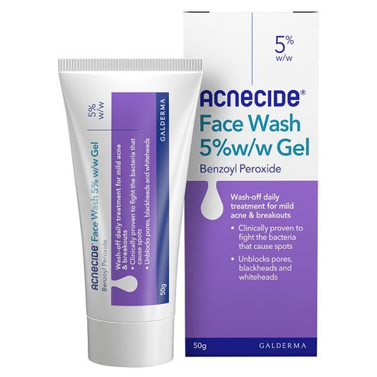 Acnecide Face Wash Spot Treatment Benzoyl Peroxide 50G