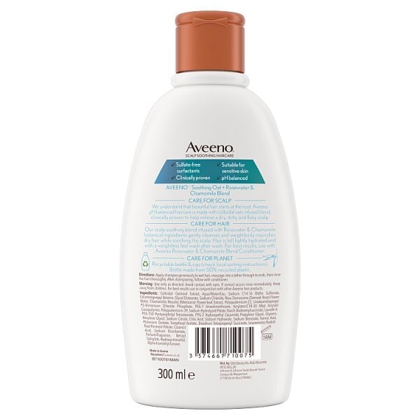 Aveeno Rose Water & Chamomile Shampoo 300Ml