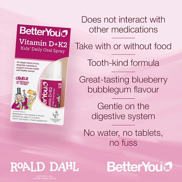 Betteryou D + K2 Kids Vitamin Daily Oral Spray 15Ml
