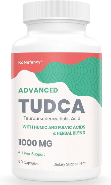 Tudca Liver Supplements 1000 Mg-Bile Salts For Liver Cleanse Detox-Milk Thistle Herbal Blend With Fulvic And Humic Acid For Liver,Digestive Health,120 Vegan Capsules