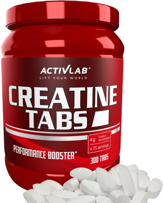 Activlab Creatine Tabs | 300 Tablets | 75 Portions | Pomegranate | Creatine Monohydrate 4000 Mg | Bodybuilding, Fitness, Cross-Fit, Weightlifting, Powerlifting | 3X Lab Tested | Optimum Nutrition