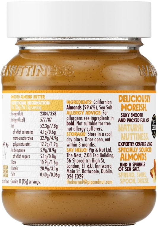 Pip & Nut Smooth Almond Butter, 170G