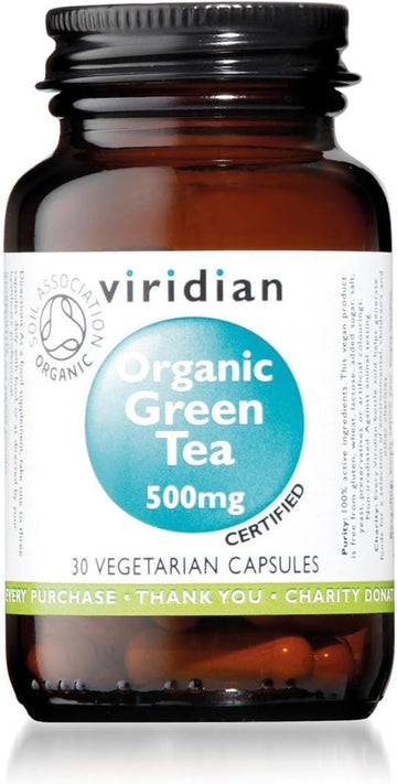 Viridian -Organic Green Tea Leaf 500Mg 30 Vegetarian Capsules