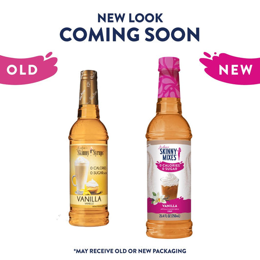 Jordan'S Skinny Syrups Sugar Free Coffee Syrup, Vanilla Flavor Drink Mix, Zero Calorie Flavoring For Chai Latte, Protein Shake, Food And More, Gluten Free, Keto Friendly, 25.4 Fl Oz, 2 Pack