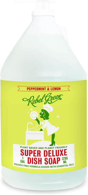 Rebel Green Dish Soap Peppermint Lemon, 16 Oz