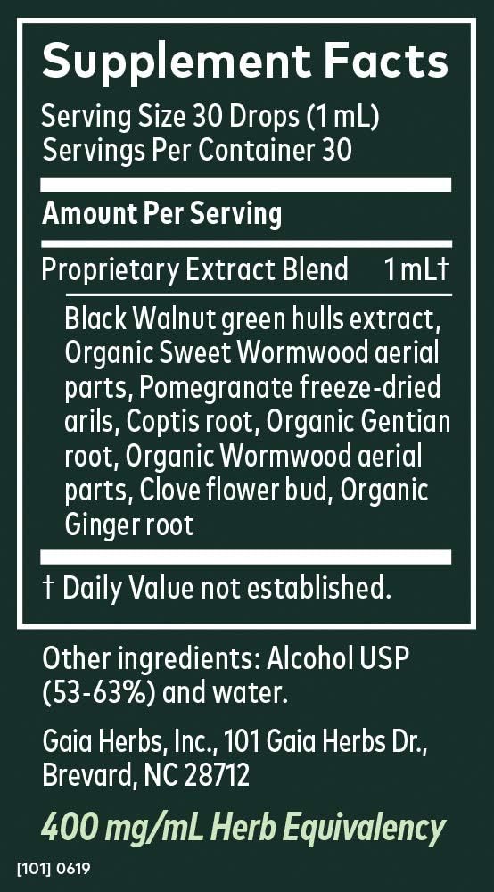 Gaia Herbs Wormwood Black Walnut Supreme 1  , Liq Extract