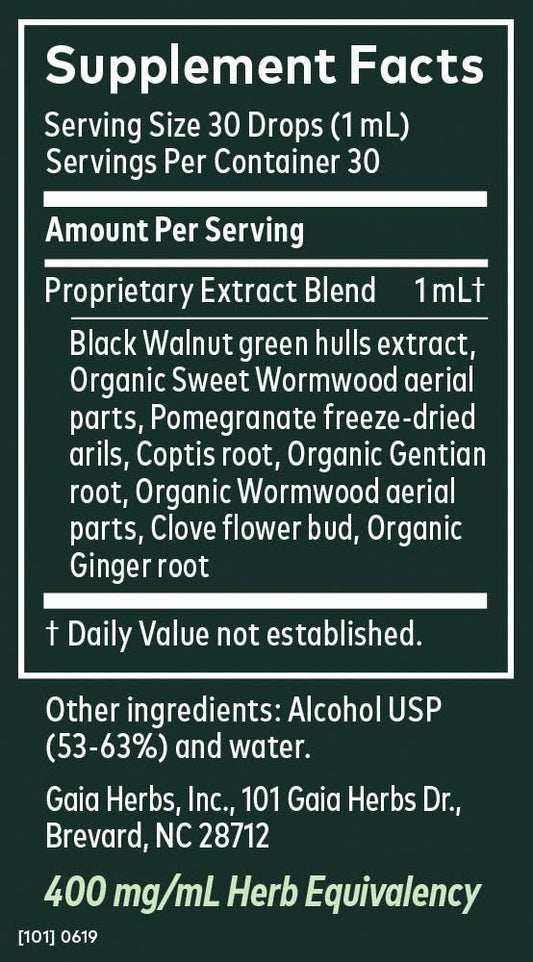 Gaia Herbs Wormwood Black Walnut Supreme 1  , Liq Extract