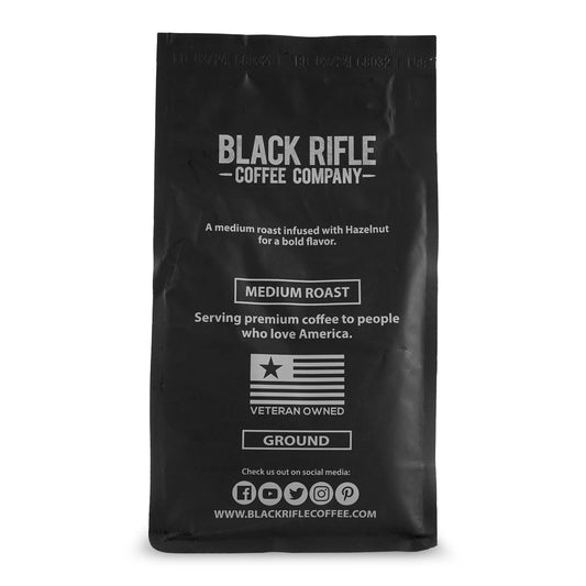 Black Rifle Coffee Company Hazelnut, Flavored Medium Roast Ground Coffee, 12 Oz Bag