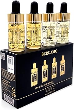 Bergamo / Luxury Gold Collagen & Caviar Wrinkle Care Repair Ampoule Set 13Ml 4Ea /Korean Cosmetics
