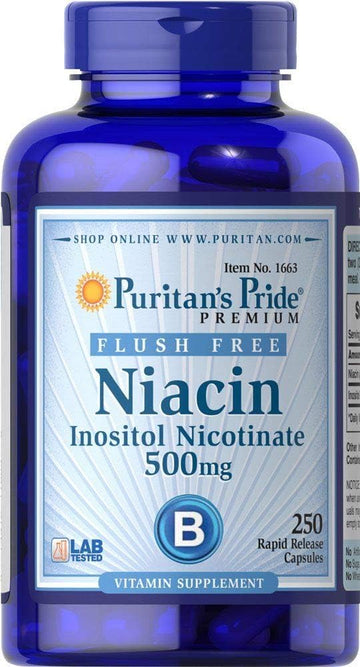 Niacin ush Free 500mg 250 Rapid Release Capsules