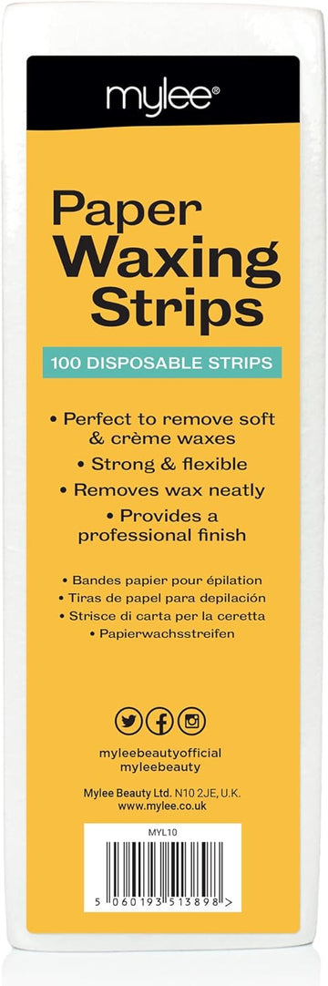 Mylee Professional Paper Waxing Strips (Pack Of 100) β Durable And Lightweight, Salon-Quality, For Waxing At Home Or In Salon