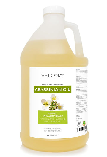 velona Abyssinian Oil 64 oz | 100% Pure and Natural Carrier Oil | Cold Pressed | Hair, Body Care | Use Today - Enjoy Results