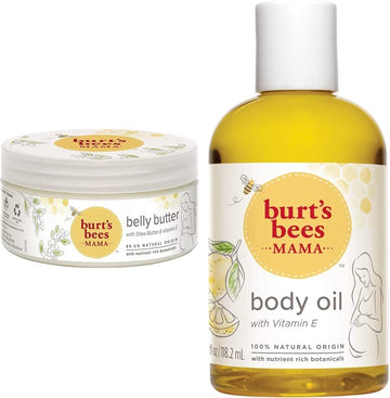 Burt'S Bees Nourishing Mama Bee Duo. Set Includes Mama Bee Belly Butter & Mama Bee Nourishing Body Oil
