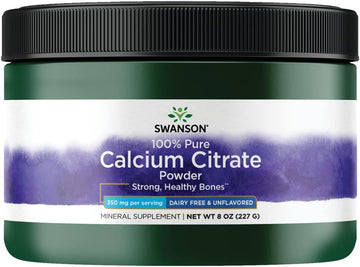 Swanson 100% Pure And Dairy-Free Calcium Citrate Powder 8 Ounce (227 G) Pwdr