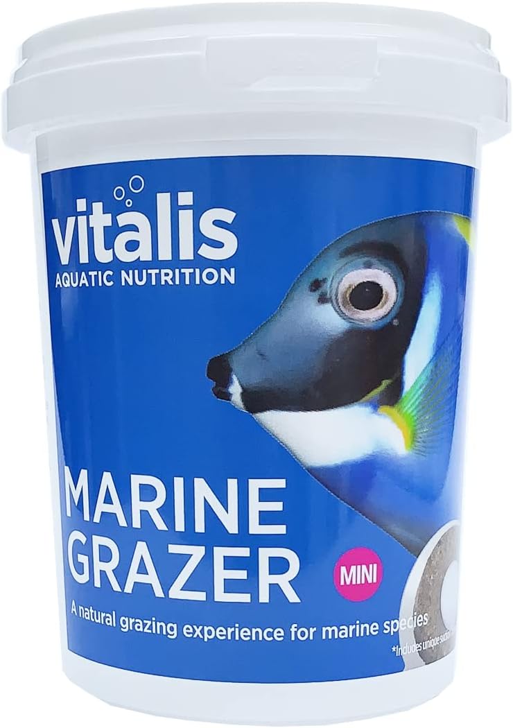Vitalis Algae Pellets Xs 140G & Marine Grazer Mini 240G For Marine Grazers & Herbivore Fish Food Aquarium Tank