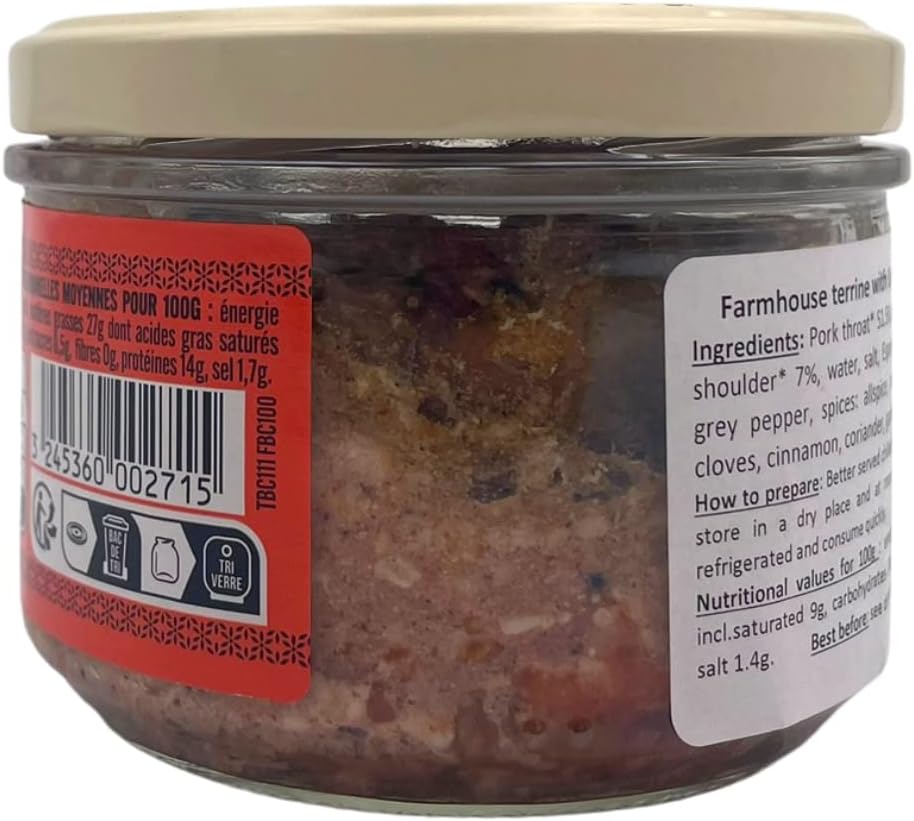 La Belle Chaurienne Piment D'Espelette Farmhouse Terrine 180G X 6