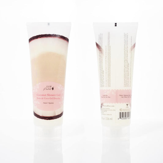 100% Pure Blood Orange Shower Gel Natural Foaming & Hydrating Body Wash - Deeply Moisturizing Gentle Soap Cleanser For All Skin Types, Even Sensitive - Gluten-Free - 8 Fl Oz