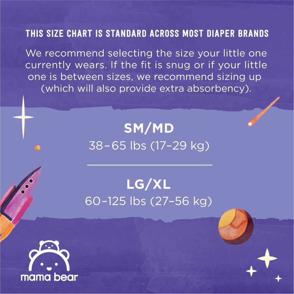 Amazon Brand - Mama Bear Girl's Nighttime Underwear for Bedwetting, Overnight Protection, Hypoallergenic, Size S/M (38-65 lbs), 44 Count, White : Clothing, Shoes & Jewelry