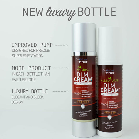 Biolabs Pro Estrogen Blocker - Natural Dim Cream - Metabolize Excess Estrogen - Diindolylmethane Hormone Balance Support Topical Dim Supplement For Men Or Women - 3.6Oz