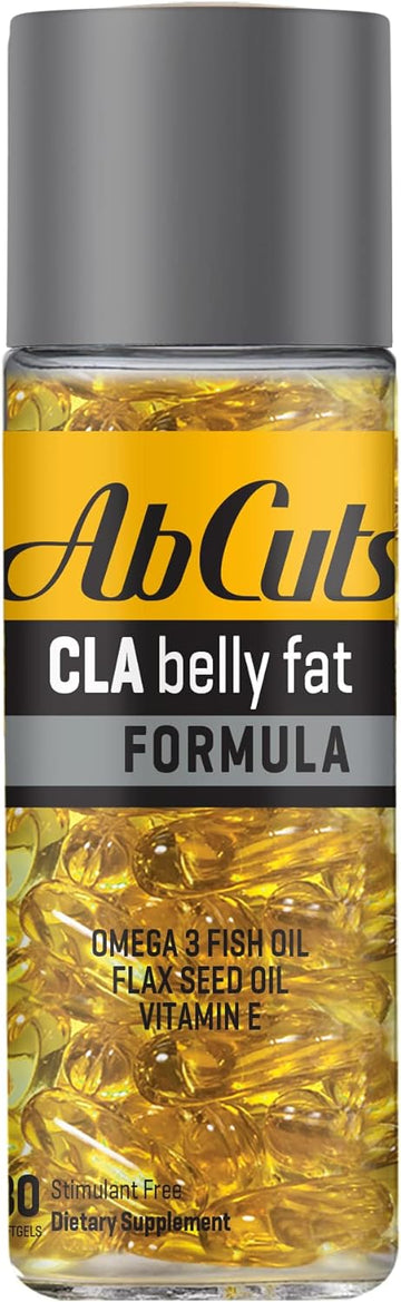 Ab Cuts CLA Belly Fat Formula - 80 Easy-to-Swallow Softgels - Omega 3