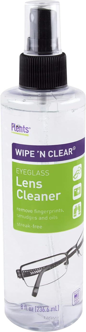Flents Wipe 'N Clear Eyeglass Lens Cleaner 8 Fl Oz (236 Ml)