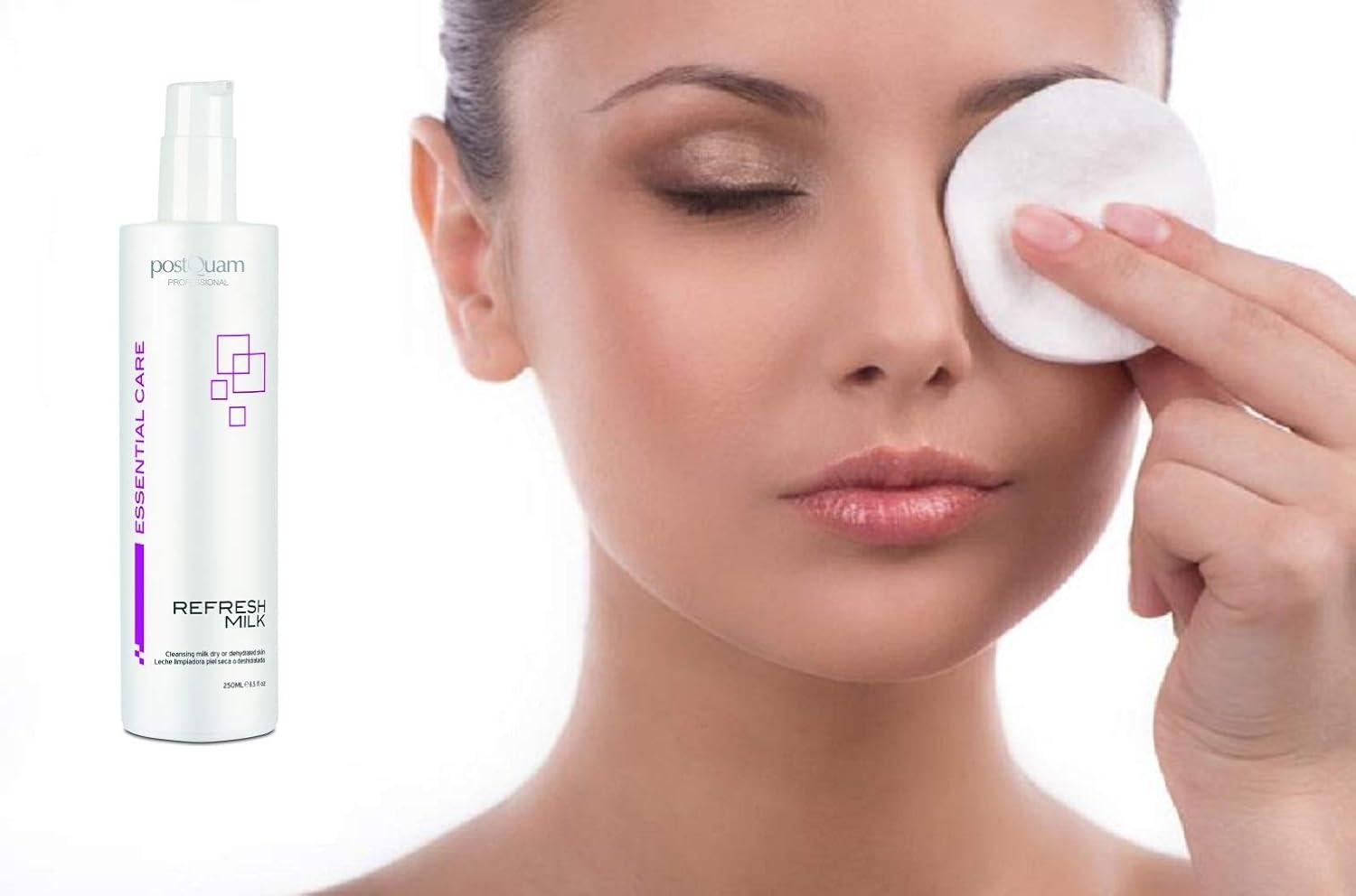 Postquam Professional Refresh Milk For Dry Or Dehydrated Skin 250Ml - Spanish Skin Care - Helps Cleanse The Remains Of Makeup And Impurities From The Skin - Moisturizing Effect – Aloe Vera : Beauty & Personal Care