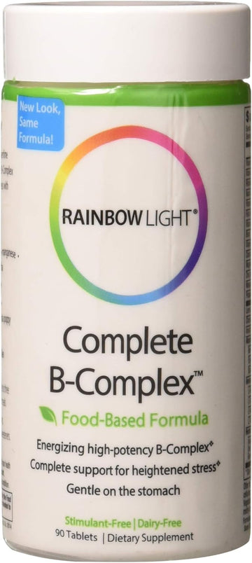 Rainbow Light - Complete B-Complex, 90 Count, Food Based, Energy Support