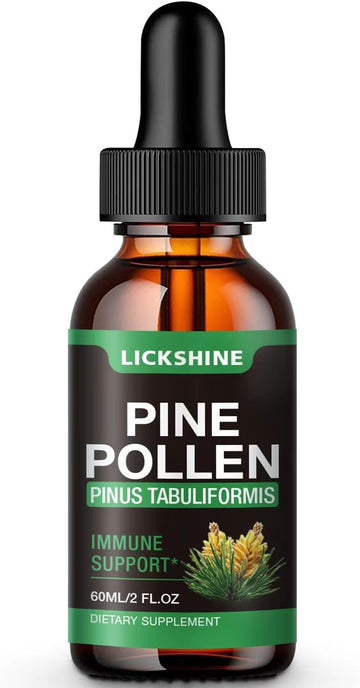1 Pack Pine Pollen Tincture - Organic Pine Pollen Powder Liquid Drops Extract For Immune Support, Sugar Free Natural Herbal Supplement - Vegan Pine Pollen Drops 2 Fl.Oz