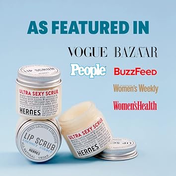 100% Natural Lip Scrub for Soft, Smooth Lips, Vegan Lip Scrub Gentle Exfoliator for Chapped and Dry Lips. 2 pc Coconut Lip Exfoliator Set lip exfoliator