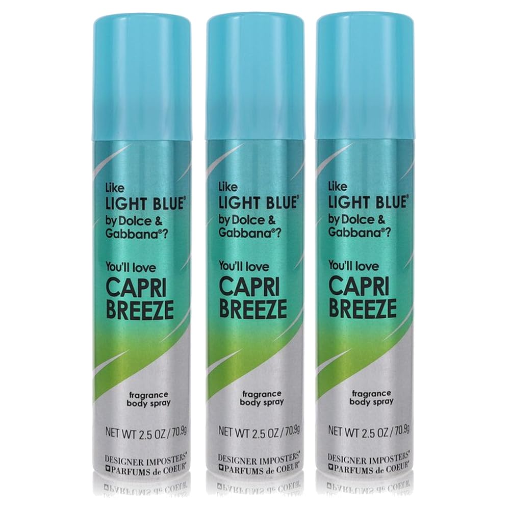 Parfums De Coeur Capri Breeze Fragrance Deodorant Body Spray For Women, 2.5 Ounce (3) : Beauty & Personal Care