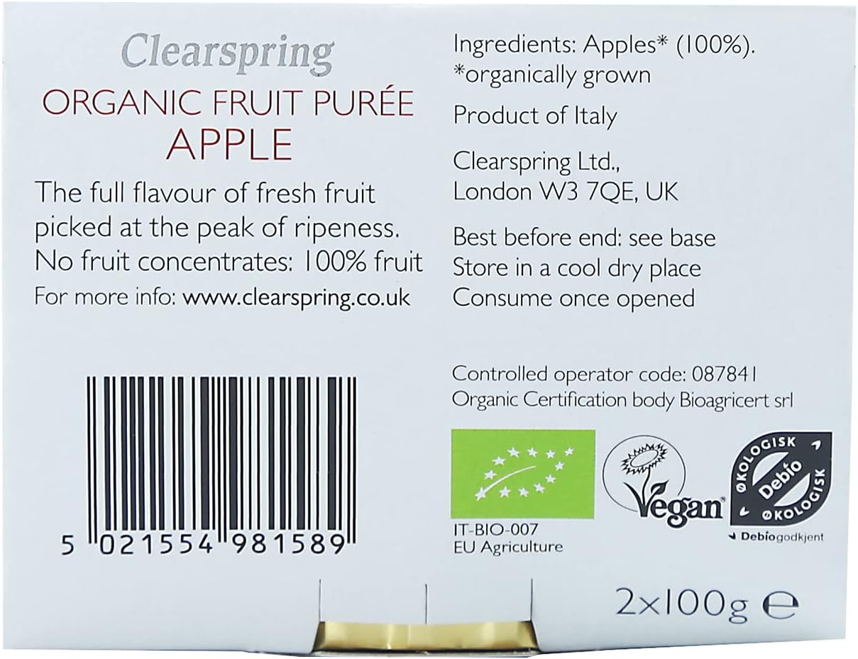 Clearspring Organic Fruit Purée - Apple : Amazon.co.uk: Grocery