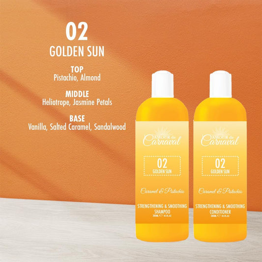 Amour De Carnaval - Golden Sun - Strengthening & Smoothing Shampoo & Conditioner Set