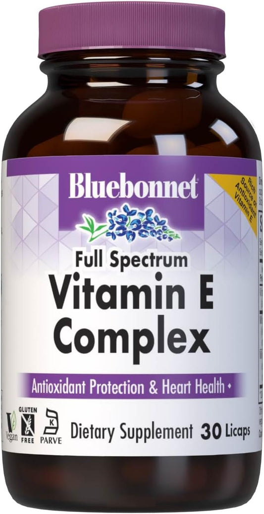Bluebonnet Full Spectrum Natural Vitamin E Complex Liquid Capsules, 30 Count (743715006003)