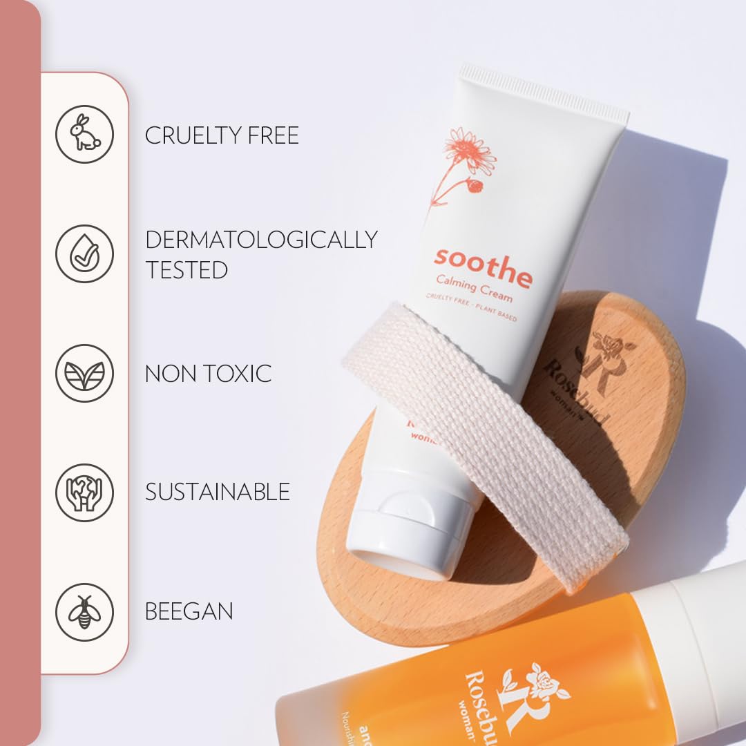 Rosebud Woman Soothe Calming Cream With Arnica & Chamomile - Soothes Itchy Skin - Dermatologist Reviewed Intimate Care For Sensitive Areas (2.7Oz) : Beauty & Personal Care