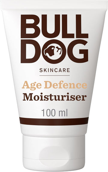 Bulldog Skincare Age Defence Face Moisturiser, Daily Moisturiser For Men To Help Combat Signs Of Ageing, 100Ml