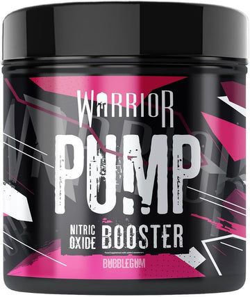 Warrior Pump Non Stim Pre-Workout Powder 225G – Nitric Oxide Supplement – Contains Citrulline Malate, Cyclic Dextrin For Energy, Focus, And Performance – 30 Servings (Bubblegum)