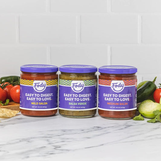 Fody Foods Mild Salsa, 16 Oz, Garlic And Onion Free, Low Fodmap Certified, Gut & Ibs Friendly, Vegan, Non-Gmo, Gluten Free, Keto Friendly