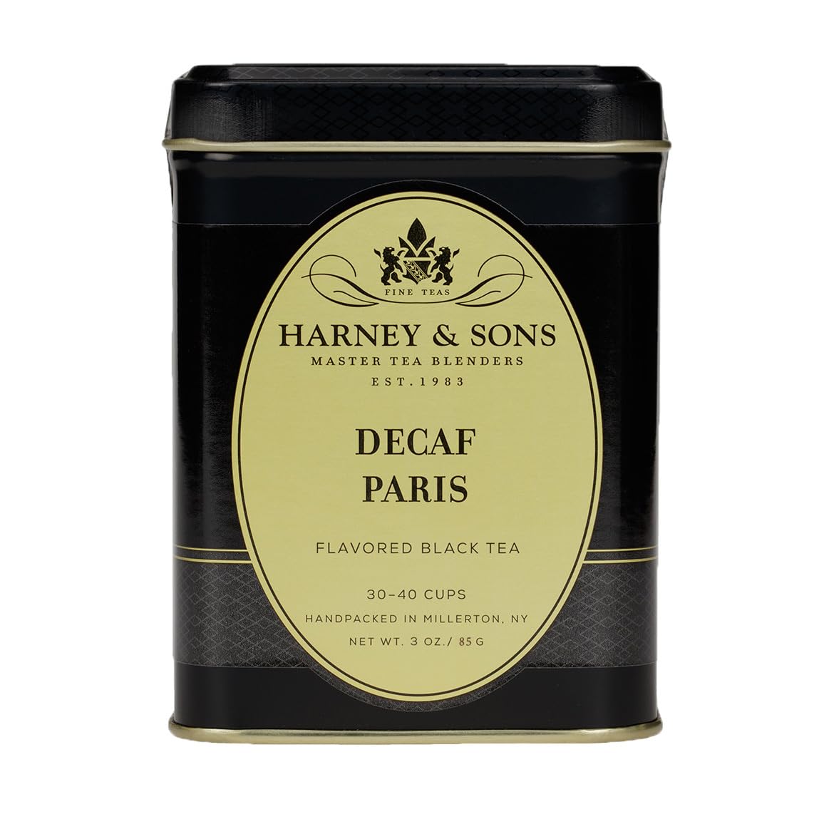 Harney & Sons Decaf Paris, 4 Oz Loose Leaf Black Tea W/ Fruit And Caramel Flavors