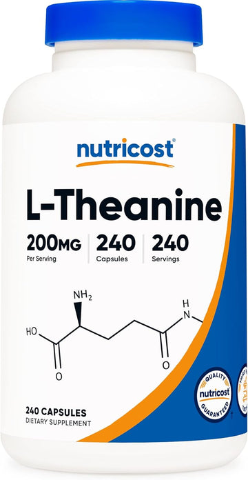 Nutricost L-Theanine 200Mg, 240 Capsules - Double Strength