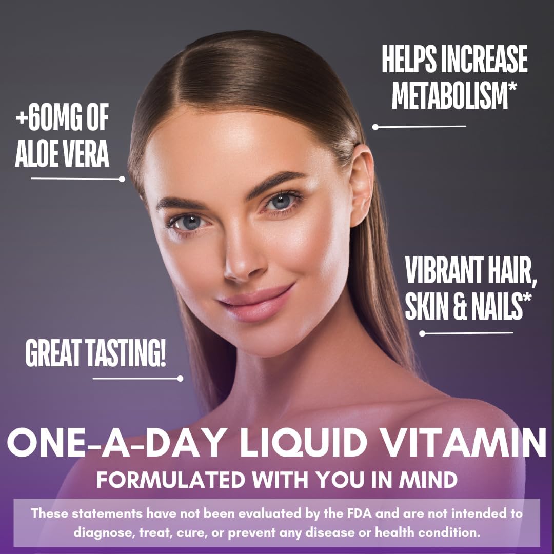 Maximum Strength Liquid Biotin Drops W/ 12,500 Mcg – Best Vitamins For Fast Hair Growth, Reduced Hair Loss, Healthy Skin & Strong Nails -5X More Potent Than Pills– Max Absorption, Vegan– 4Oz, 30 Serv