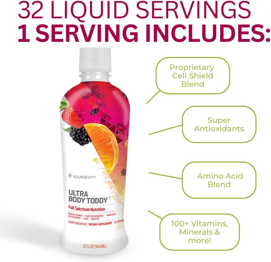 Buy Youngevity Ultra Body Toddy - 100+ Nutrient Mega Multi-Vitamin Mineral Supplement For Men And Women - Enhanced Absorption - Phytonutrients - Amino Acids - (32 Fl Oz) On  Free Shipping On Qualified Orders