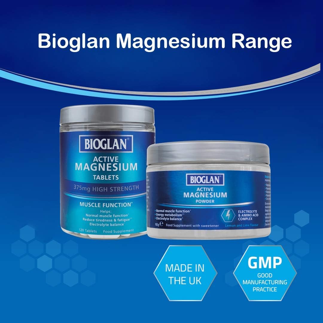 Bioglan Active Magnesium | Supports Muscle Function | 120 Tablets : Amazon.co.uk: Health & Personal Care
