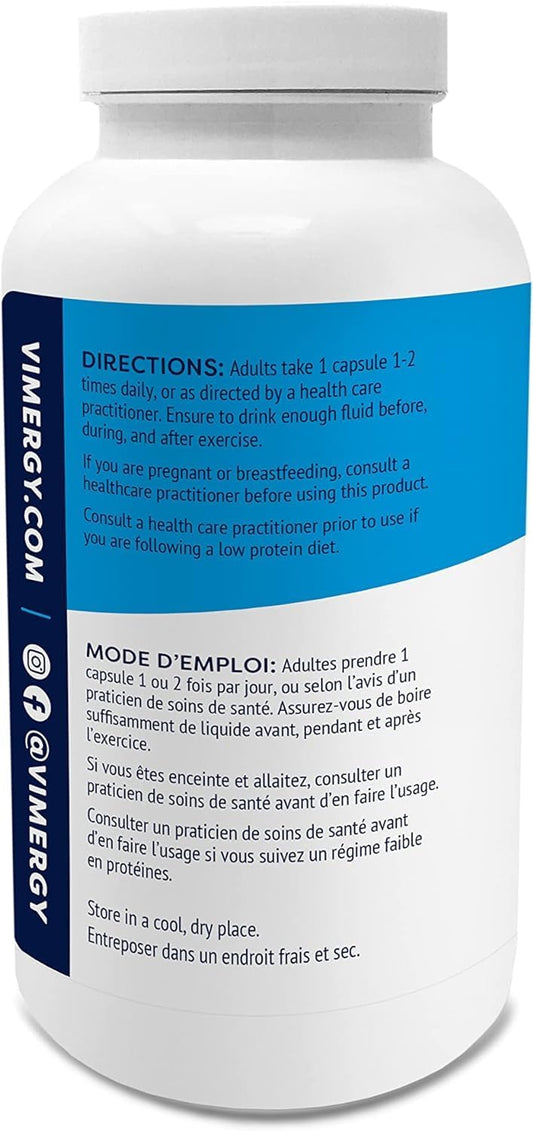 Vimergy L-Lysine 500Mg Capsules, 270 Servings โ Essential Amino Acid โ Supports Immune System, Healthy Skin, Muscles, Bone & Tissue โ Vegetarian, Non-Gmo, No Gluten, Kosher (270 Count)