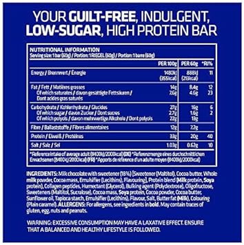 USN Trust Crunch White Cookie Dough Protein Bars: Indulgent and Filling High Protein Snacks - 20g Protein Per Serving (12 x 60g Bars) : Amazon.co.uk: Health & Personal Care