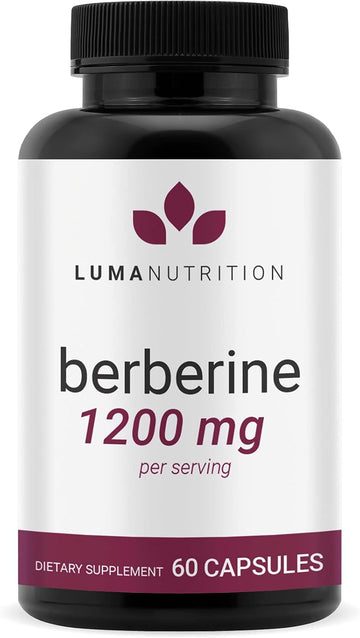 Luma Nutrition Berberine Supplement - Berberine 1200Mg Per Serving - Berberine Hci - Berberine Plus - 60 Capsules