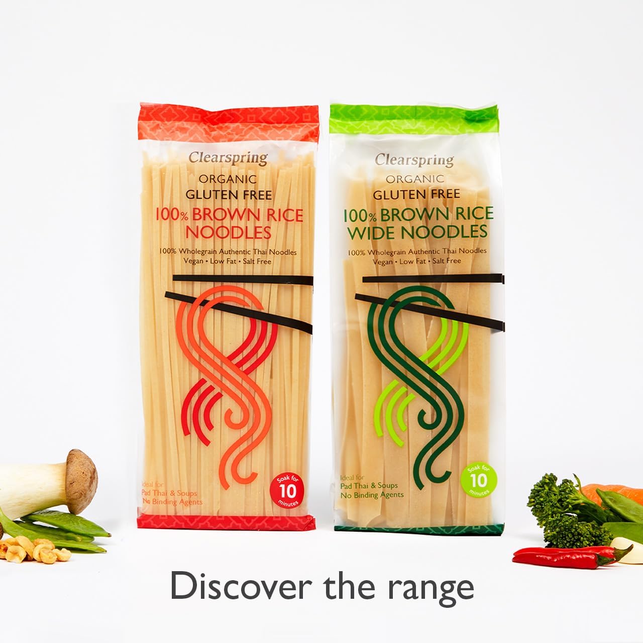 Clearspring Organic Gluten Free 100% Brown Rice Wide Noodles 200g : Amazon.co.uk: Grocery